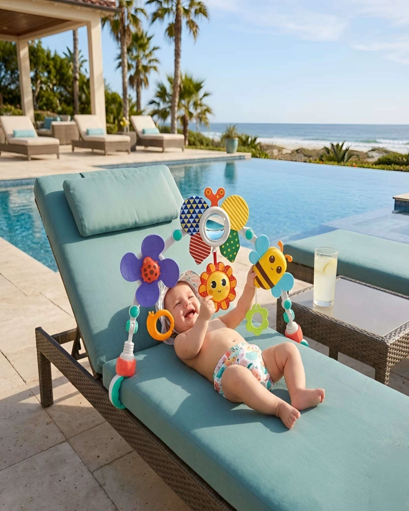 JUGUETE ARCO DE ACTIVIDADES PARA BEBE  CON CLIPS - 3