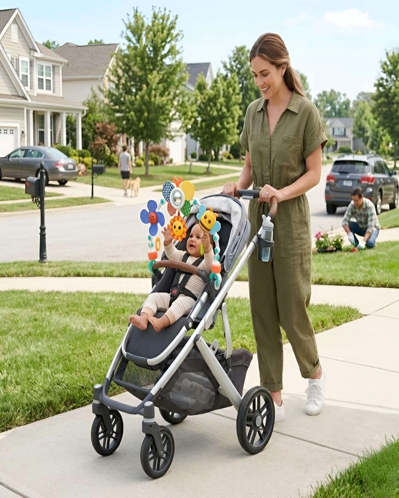 JUGUETE ARCO DE ACTIVIDADES PARA BEBE  CON CLIPS - 5