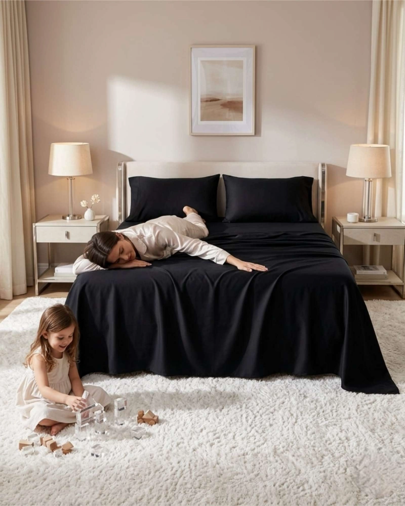 JUEGO SABANAS 2 PLAZAS MAS 2 ALMOHADAS CON RELLENO 6 PIEZAS - 2