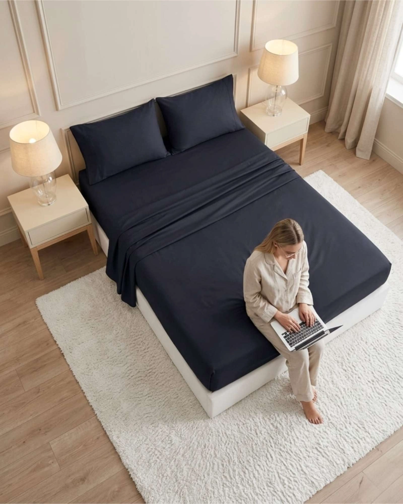 JUEGO SABANAS 2 PLAZAS MAS 2 ALMOHADAS CON RELLENO 6 PIEZAS - 3