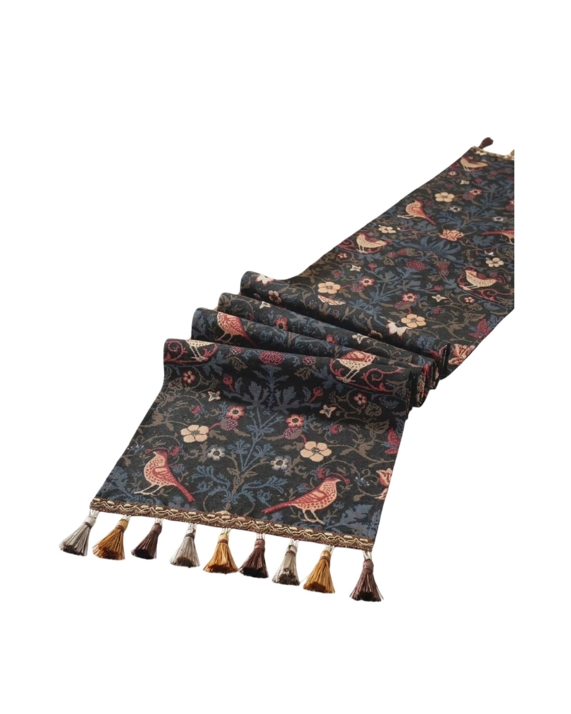 CAMINO DE MESA DECORATIVO DISEÑO FLORES 33X180 CM - 6