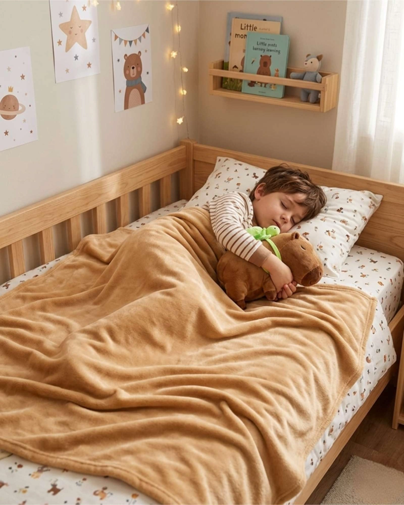 CAPYBARA: PELUCHE ALMOHADA COJIN CON MANTA POLAR CAPYBARA 2 EN 1 - 2