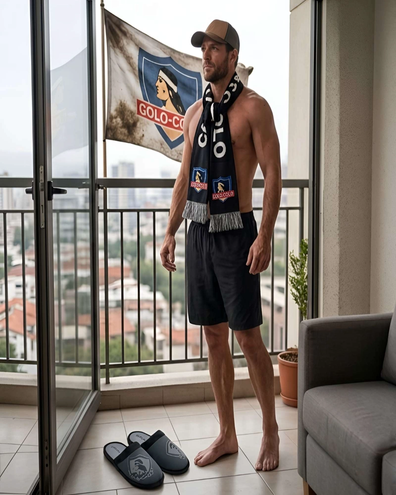 PACK HINCHA ALBO: SET DE PANTUFLAS Y BUFANDA COLO-COLO TALLA M - 2