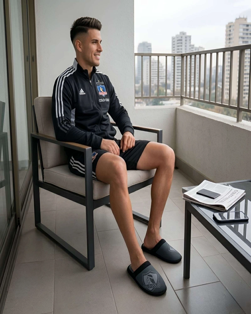 PANTUFLAS DE DESCANSO OFICIALES COLO-COLO TALLA L - 6