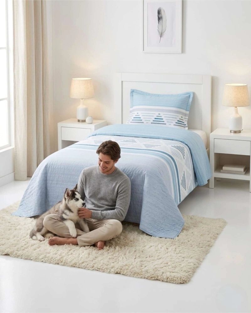 CUBRECAMA QUILT VERANO PLAZA Y MEDIA ESTAMPADO TEMATICA - 4