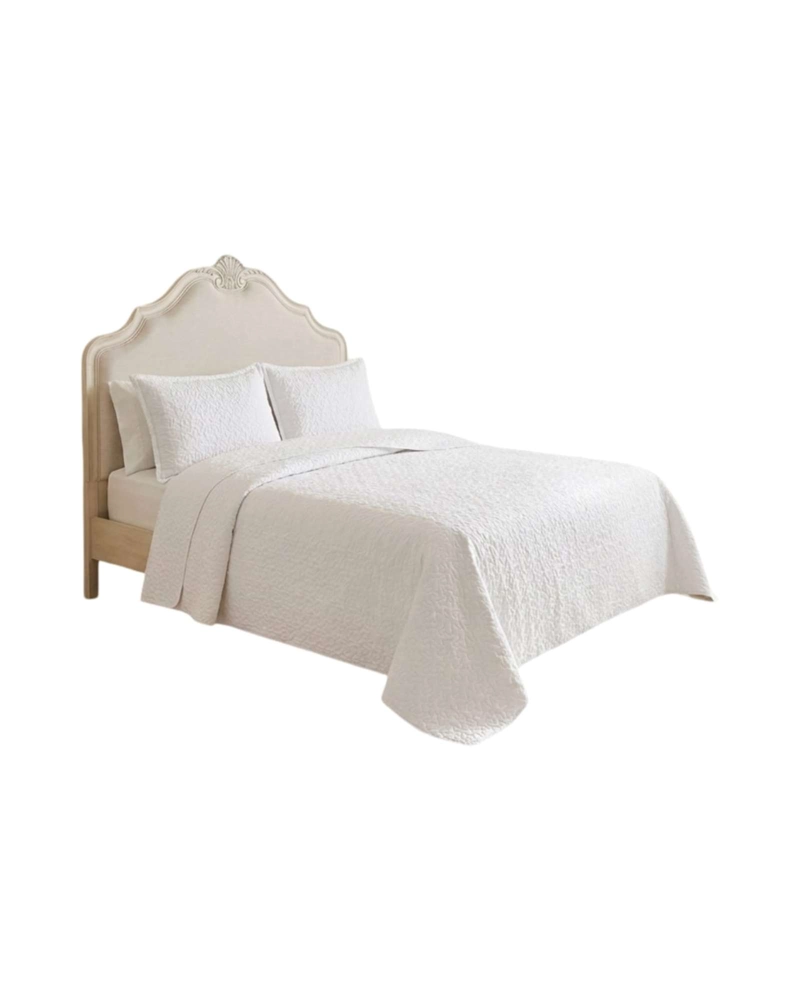 CUBRECAMA QUILT VERANO 2 PLAZAS DELGADO TEXTURIZADO SET CON FUNDAS - 5