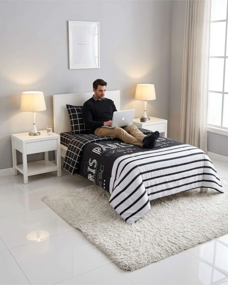 CUBRECAMA QUILT VERANO PLAZA Y MEDIA ESTAMPADO TEMATICA - 1