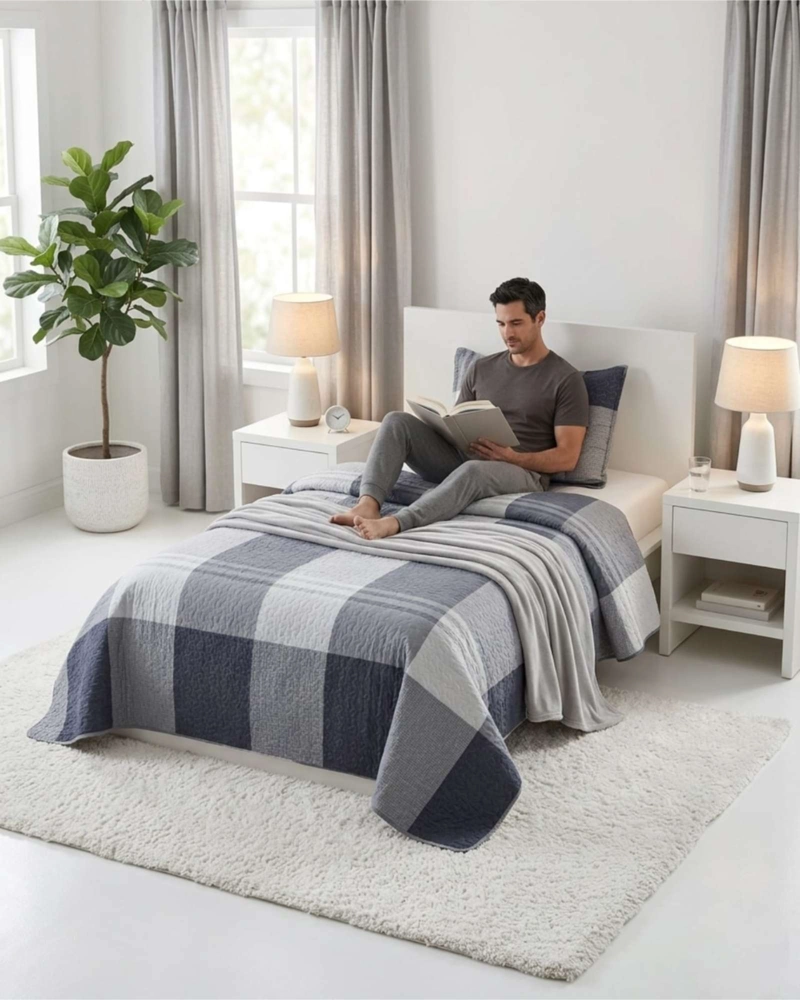 CUBRECAMA QUILT VERANO PLAZA Y MEDIA ESTAMPADO TEMATICA - 2