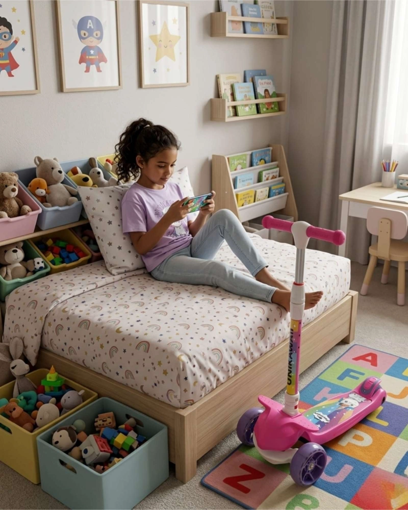 SCOOTER MONOPATIN INFANTIL 3 RUEDAS LUCES LED UNICORNIO ROSADO - 2
