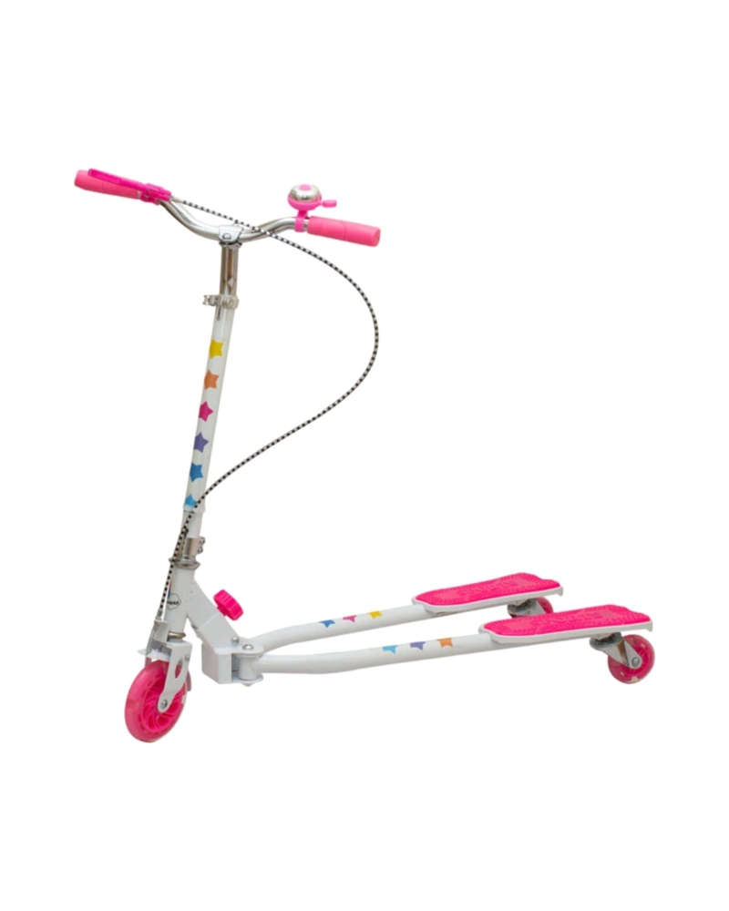 SCOOTER TIJERA INFANTIL MONOPATIN DE DOS PLATAFORMAS ROSADO - 6