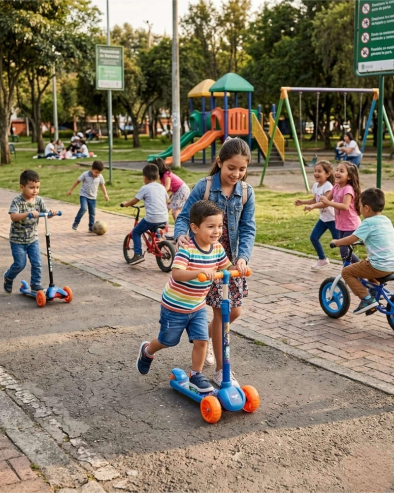 SCOOTER MONOPATIN INFANTIL 3 RUEDAS LUCES LED GUARDIAN ESPACIAL AZUL - 5