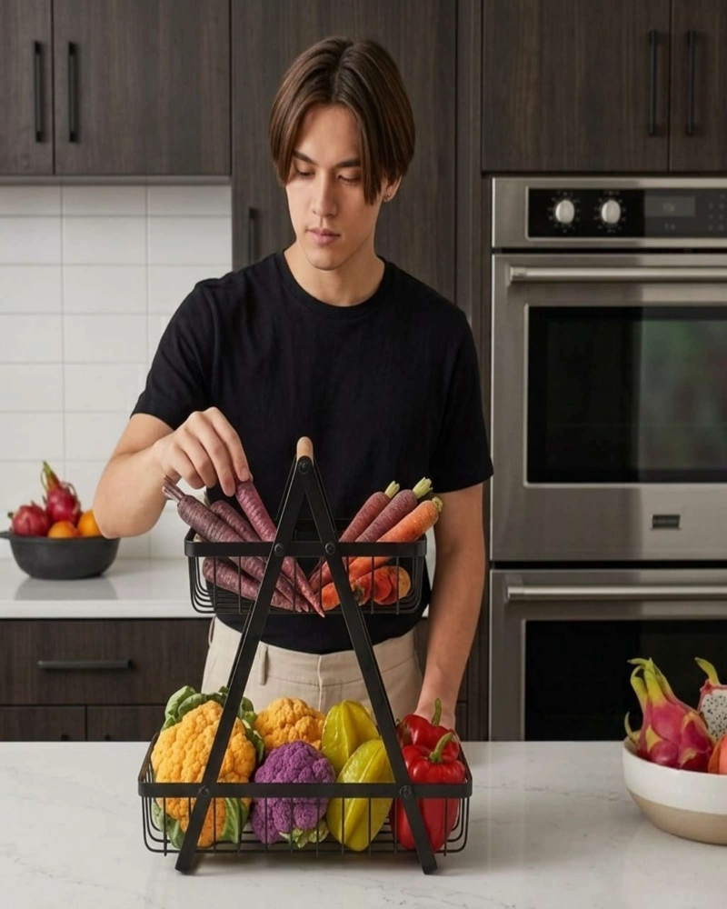 ESTANTE ORGANIZADOR DE COCINA DISEÑO DE DOBLE NIVEL - 2
