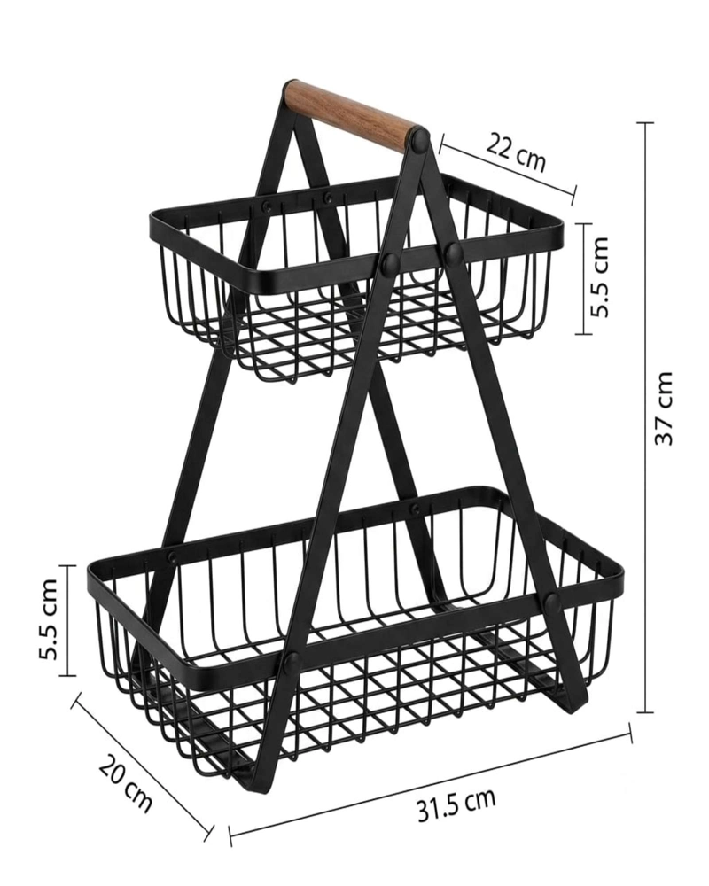 ESTANTE ORGANIZADOR DE COCINA DISEÑO DE DOBLE NIVEL - 6
