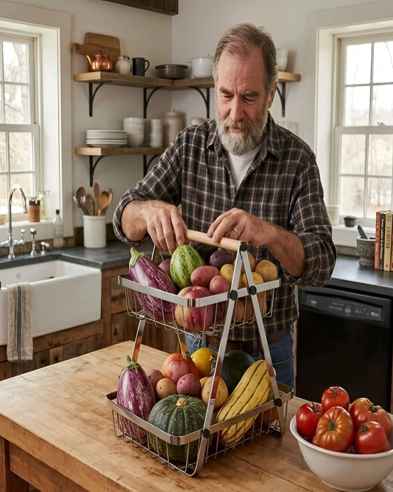 ESTANTE ORGANIZADOR DE COCINA DISEÑO DE DOBLE NIVEL - 2