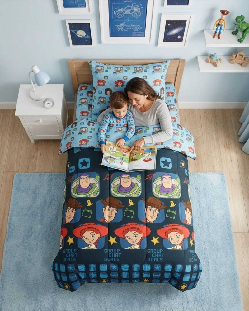 SET DE DORMITORIO INFANTIL 1.5 PLAZAS: PLUMON Y SABANAS - 4