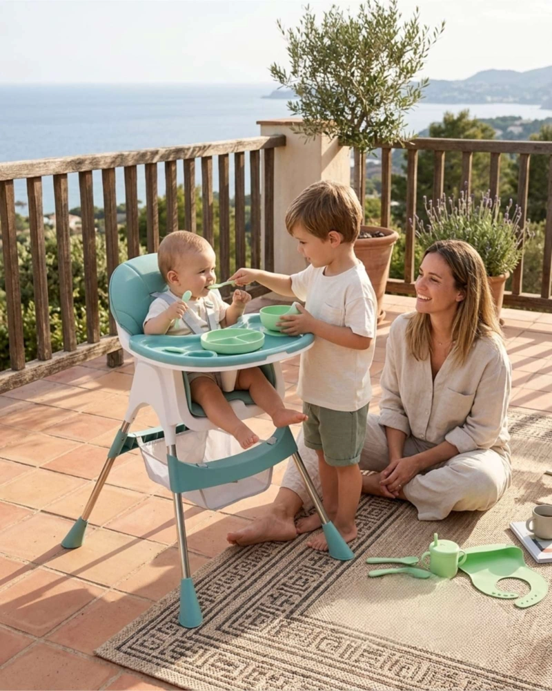 SILLA ALTA DE COMER 2 EN 1 INFANTIL AJUSTABLE - 1