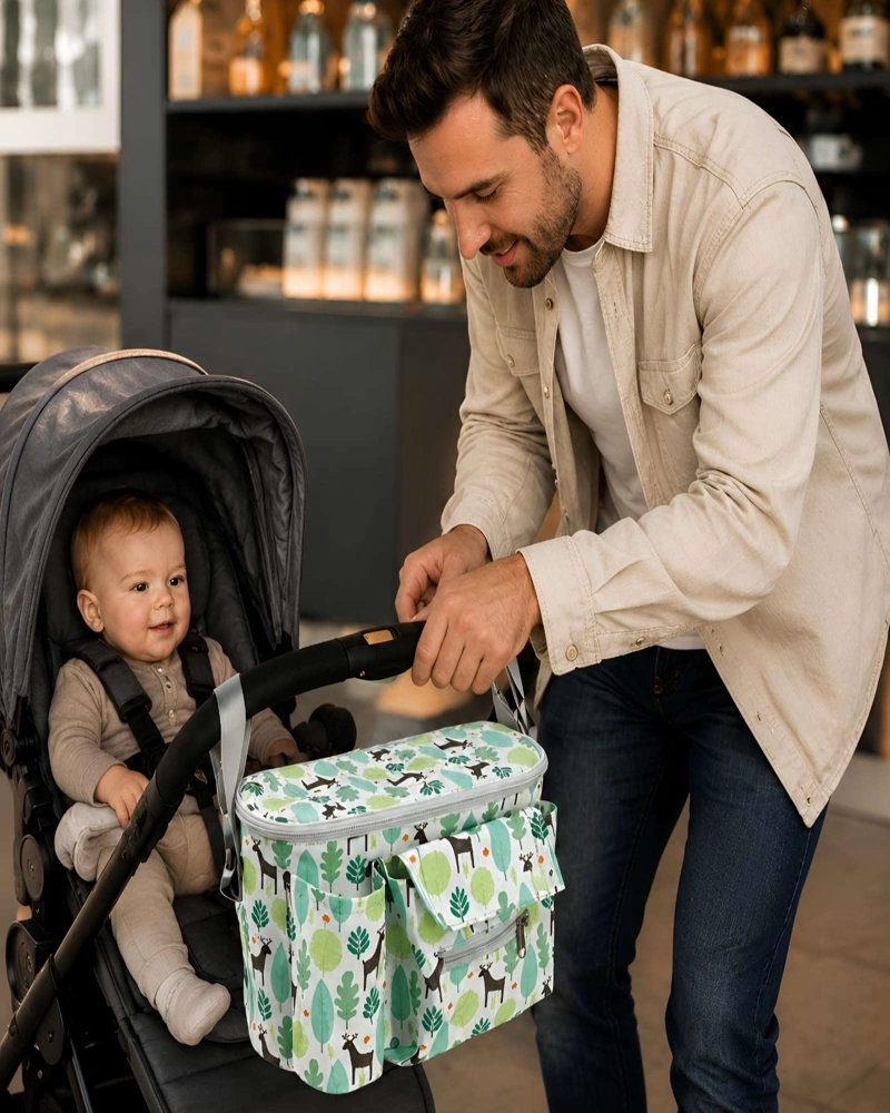 ORGANIZADOR UNIVERSAL PARA COCHE DE BEBE : PRACTICIDAD EN CADA PASEO - 1
