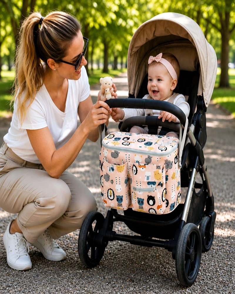 ORGANIZADOR UNIVERSAL PARA COCHE DE BEBE : PRACTICIDAD EN CADA PASEO - 3