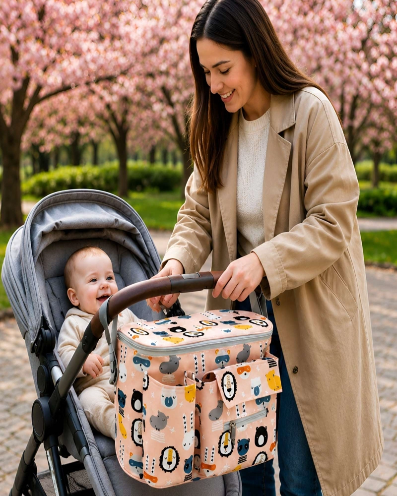 ORGANIZADOR UNIVERSAL PARA COCHE DE BEBE : PRACTICIDAD EN CADA PASEO - 5