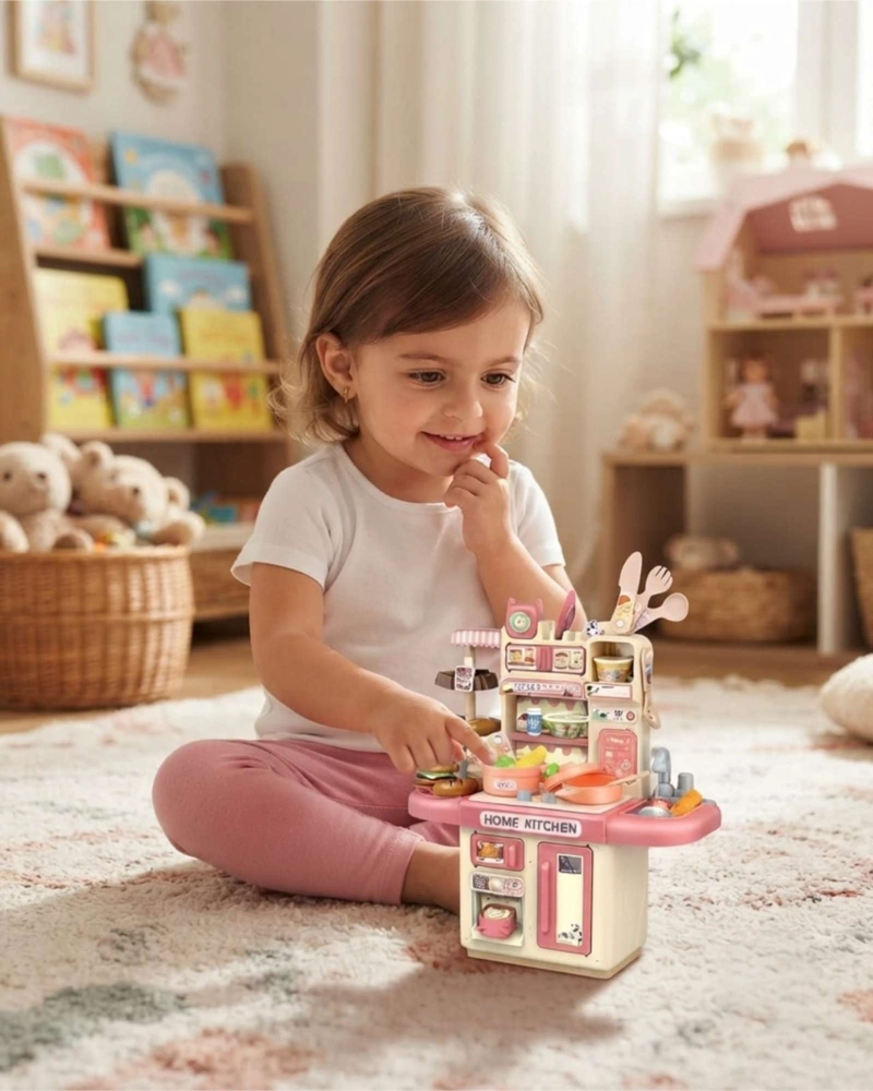 SET DE JUEGO COCINA INFANTIL DE 32 PIEZAS ROSA - 3