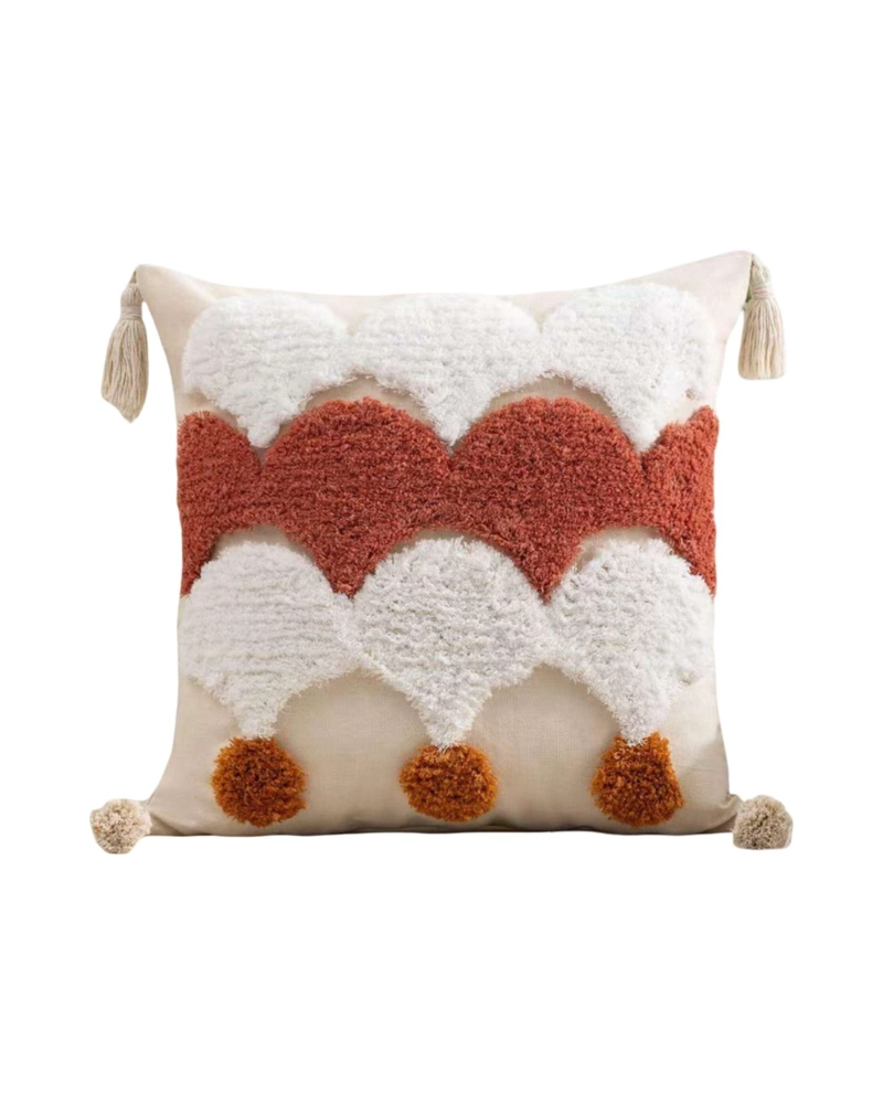 JUEGO DE 2 FUNDAS DE COJIN ESTILO BOHO EN TELA JACQUARD - 6