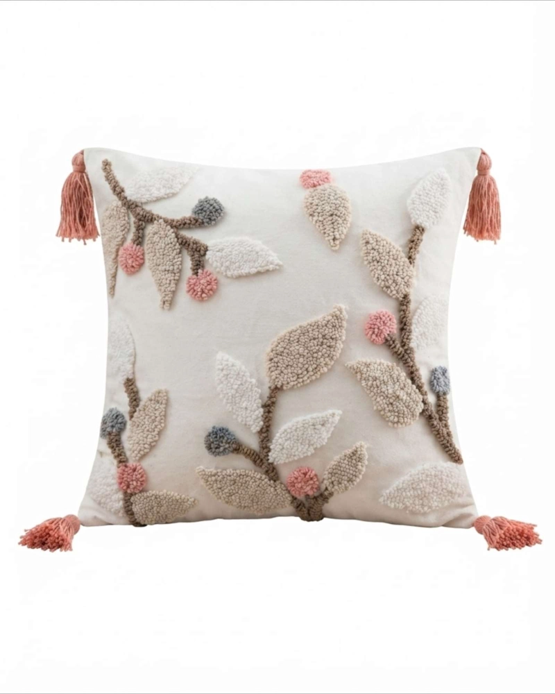 JUEGO DE 2 FUNDAS DE COJIN ESTILO BOHO EN TELA JACQUARD - 6