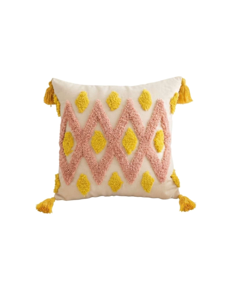 JUEGO DE 2 FUNDAS DE COJIN ESTILO BOHO EN TELA JACQUARD - 6