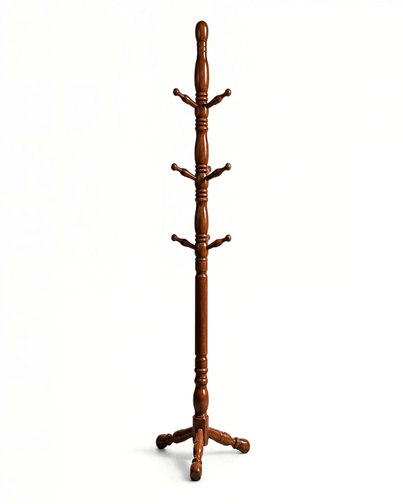 PERCHERO PARA ABRIGOS MADERA DE ROBLE TAILANDES 180 CM - 6