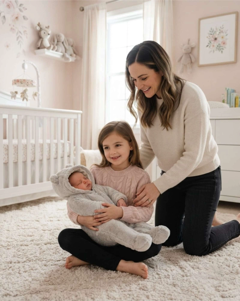 ENTERITO OSITO DE INVIERNO PARA BEBE  , MAMELUCO TE RMICO CON CAPUCHA - 1