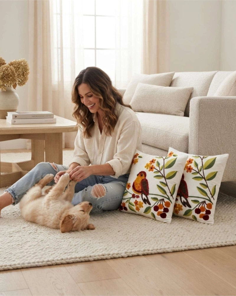 FUNDAS DE COJIN DECORATIVAS ELEGANTES SET DE 4 UNIDADES - 4