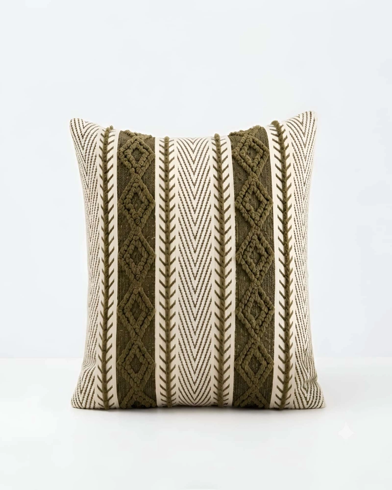 PACK X2 FUNDAS DE COJIN CHENILLE E TNICO DECORATIVAS - 6