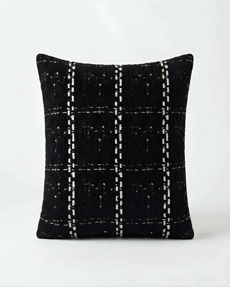 PACK X2 FUNDAS DE COJIN CON RELLENO CHENILLE CUADRILLE CONFORT Y DISEÑO - 6