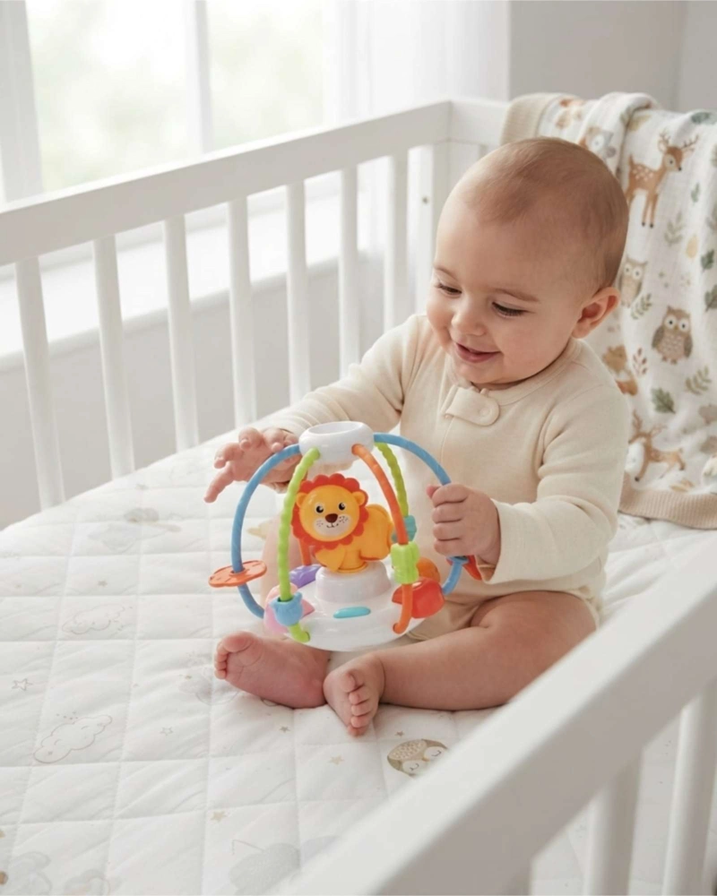 SONAJERO DIDACTICO GIRATORIO DISEÑO DE LEON PARA BEBES - 2