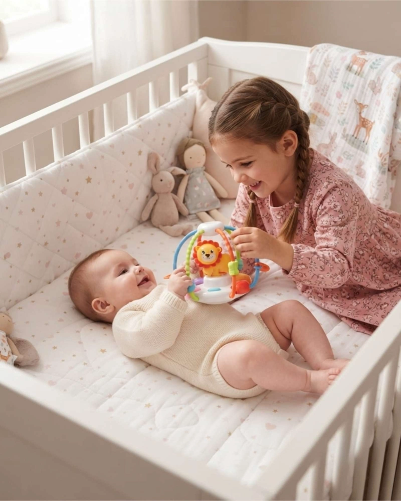 SONAJERO DIDACTICO GIRATORIO DISEÑO DE LEON PARA BEBES - 4