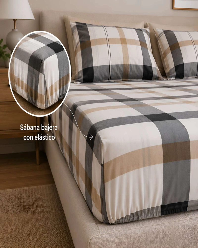 SET DE SABANAS CONFORT DE VERANO 4 PIEZAS KING - 5