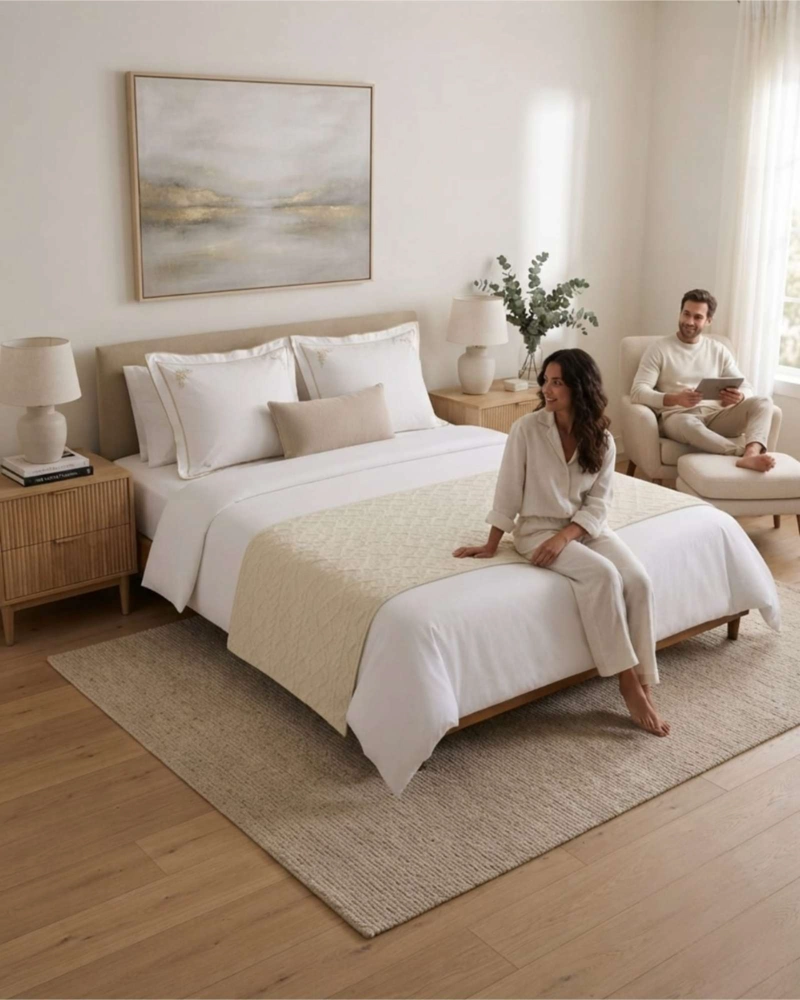 PIECERA DE CAMA TRENZADA A MANO 70X220 CM - 5