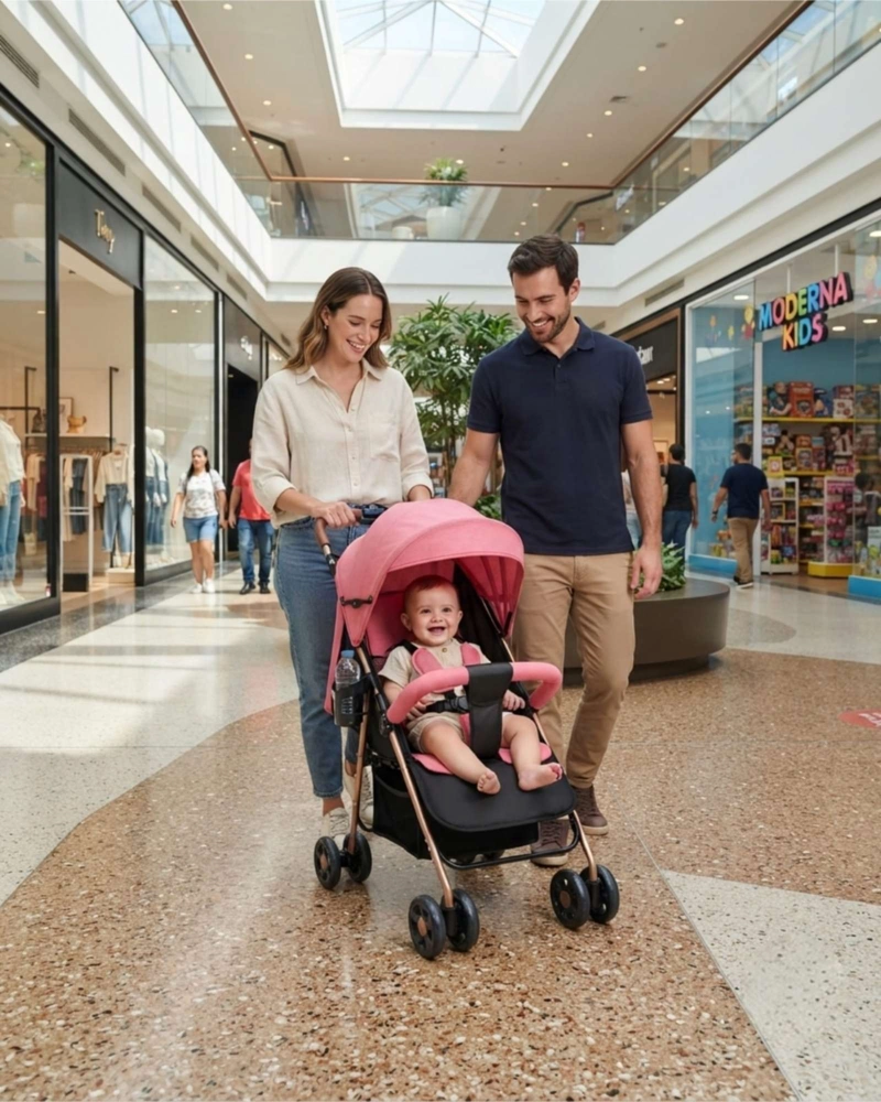 COCHE PARA BEBE CON ESTRUCTURA RESISTENTE Y ASIENTO ACOLCHADO - 5