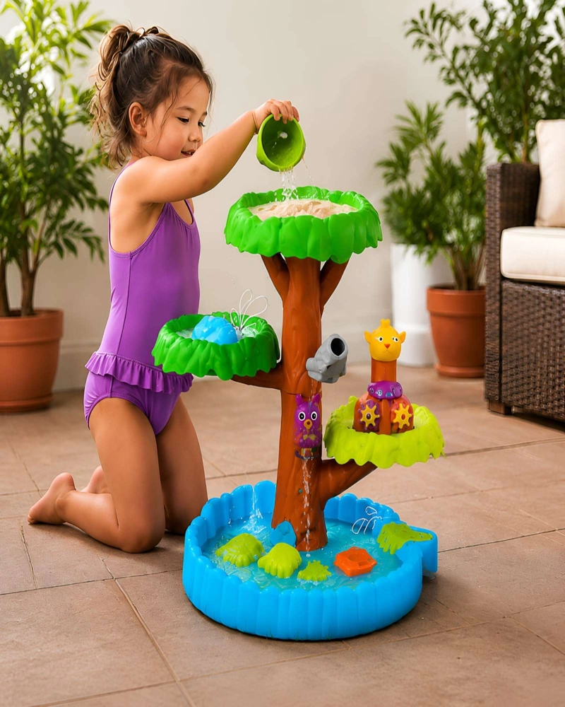 MESA DE ARENA Y AGUA INFANTIL CON DISEÑO DE ARBOL - 5