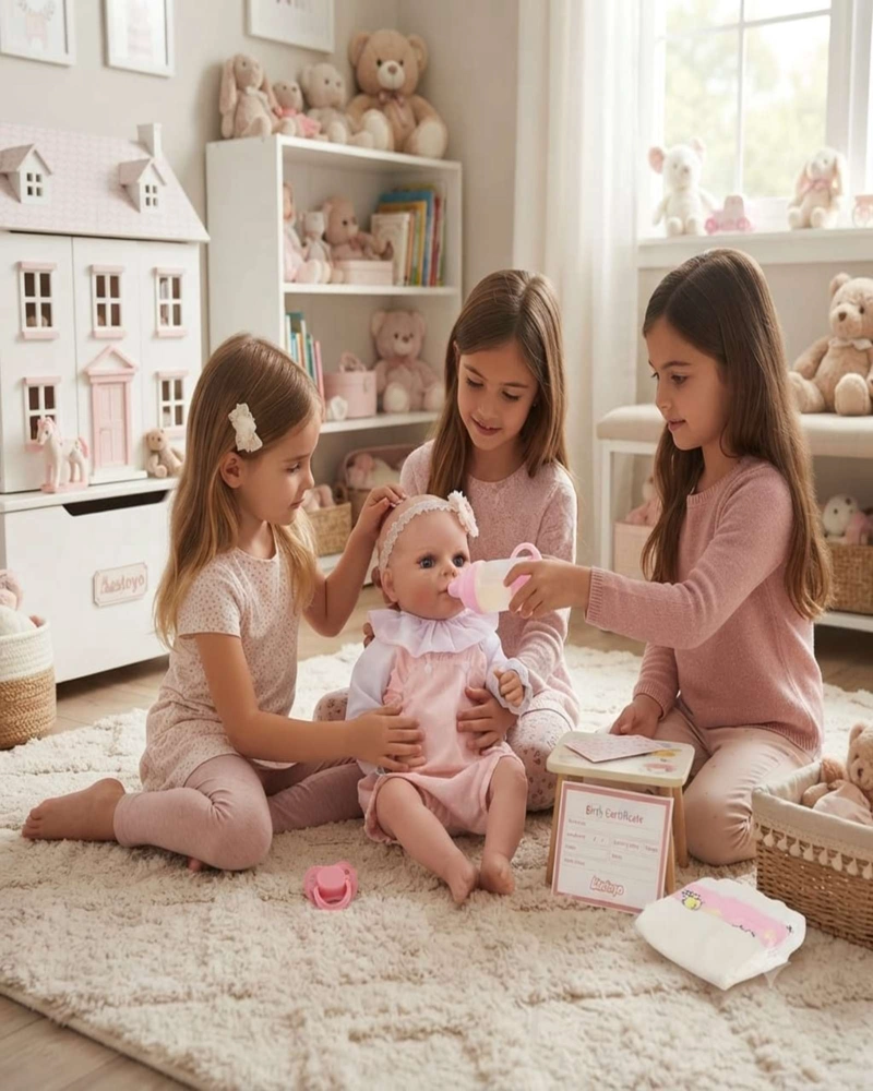 MUÑECA BEBE REBORN REALISTA CON SET COMPLETO DE ACCESORIOS - 2