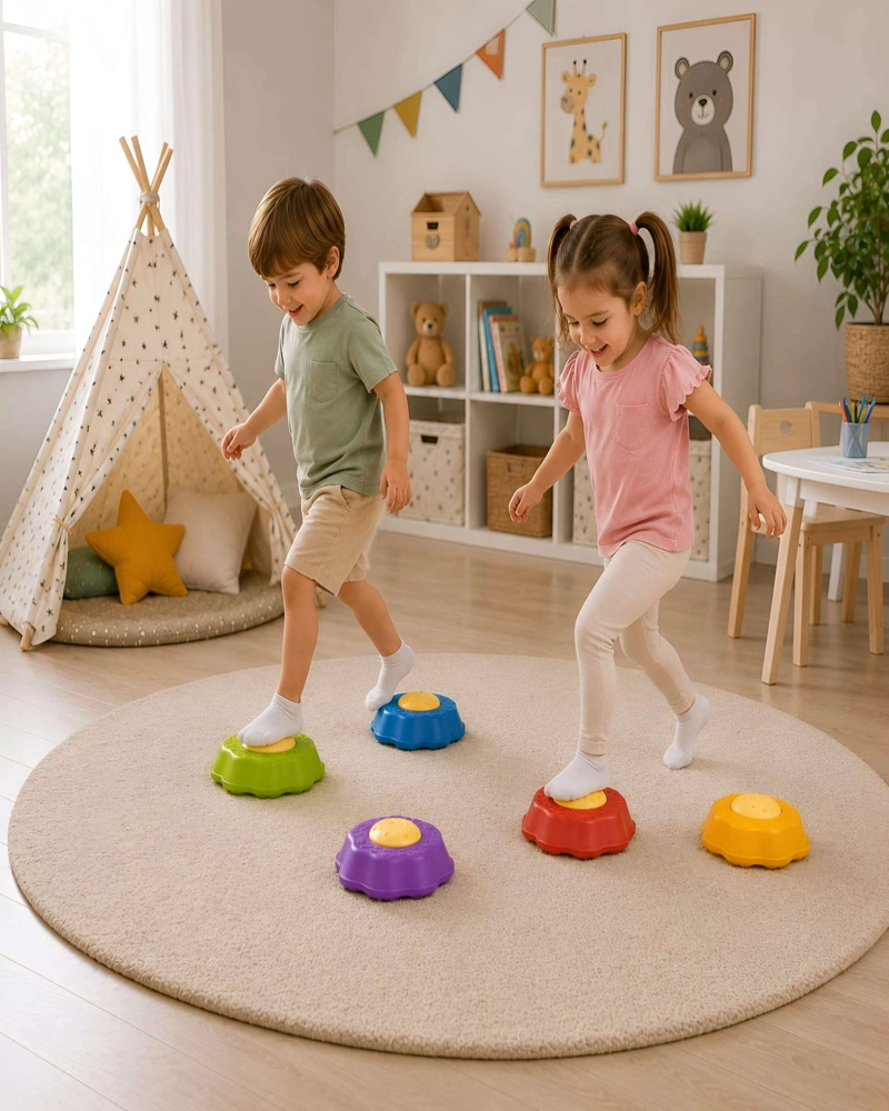 SET DE PIEDRAS DE EQUILIBRIO Y COORDINACION SENSORIAL PARA NIÑOS - 1