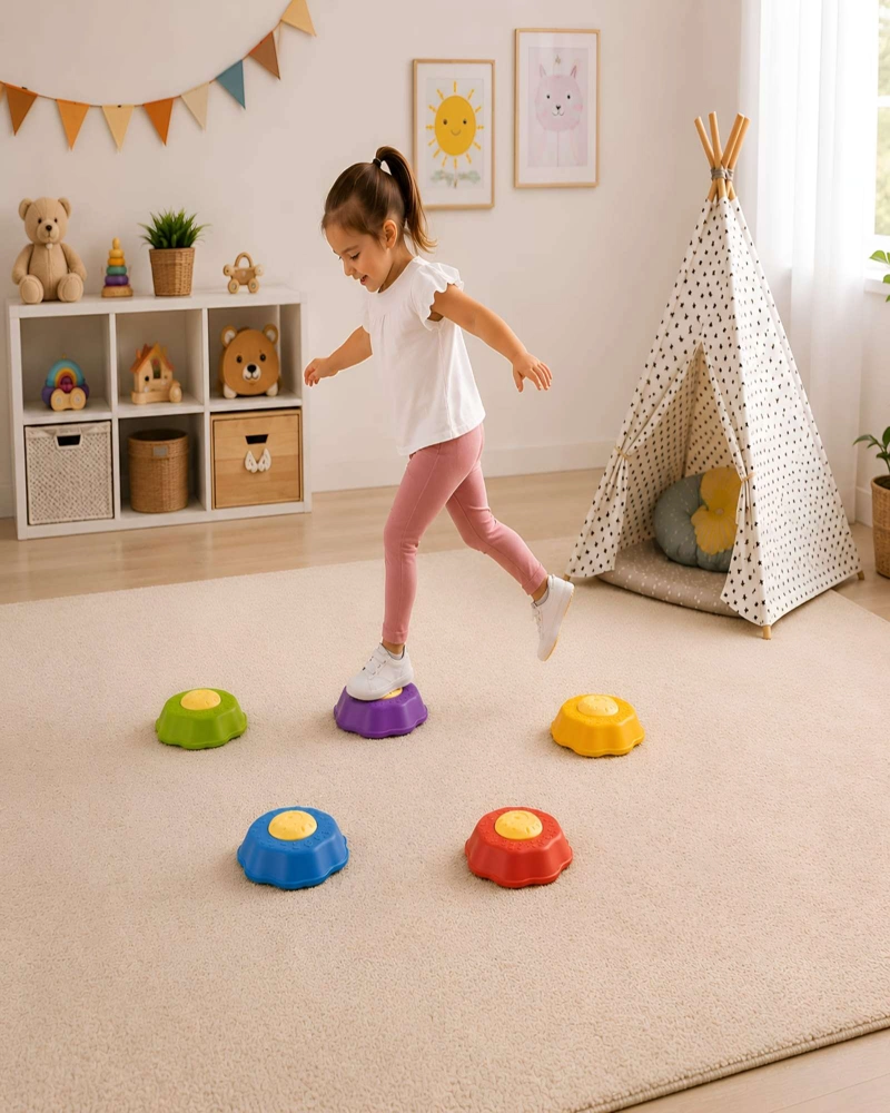 SET DE PIEDRAS DE EQUILIBRIO Y COORDINACION SENSORIAL PARA NIÑOS - 4