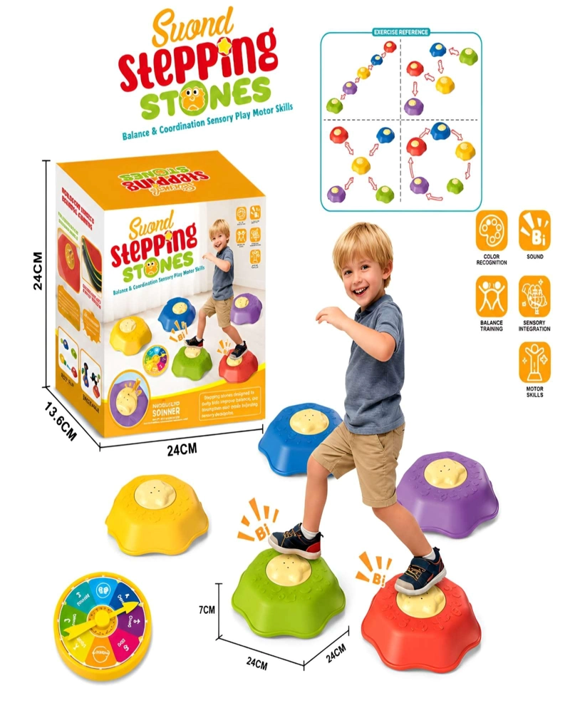 SET DE PIEDRAS DE EQUILIBRIO Y COORDINACION SENSORIAL PARA NIÑOS - 6