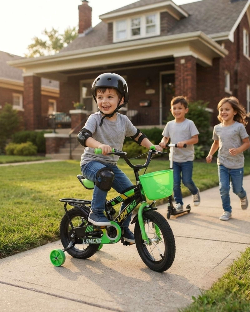 BICICLETA PARA NIÑOS ARO 12 CON KIT DE PROTECCION Y CASCO - 1