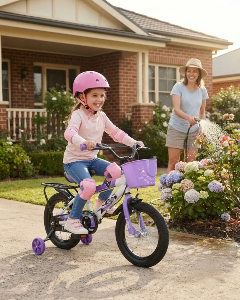 BICICLETA PARA NIÑOS ARO 12 CON KIT DE PROTECCION Y CASCO - 5