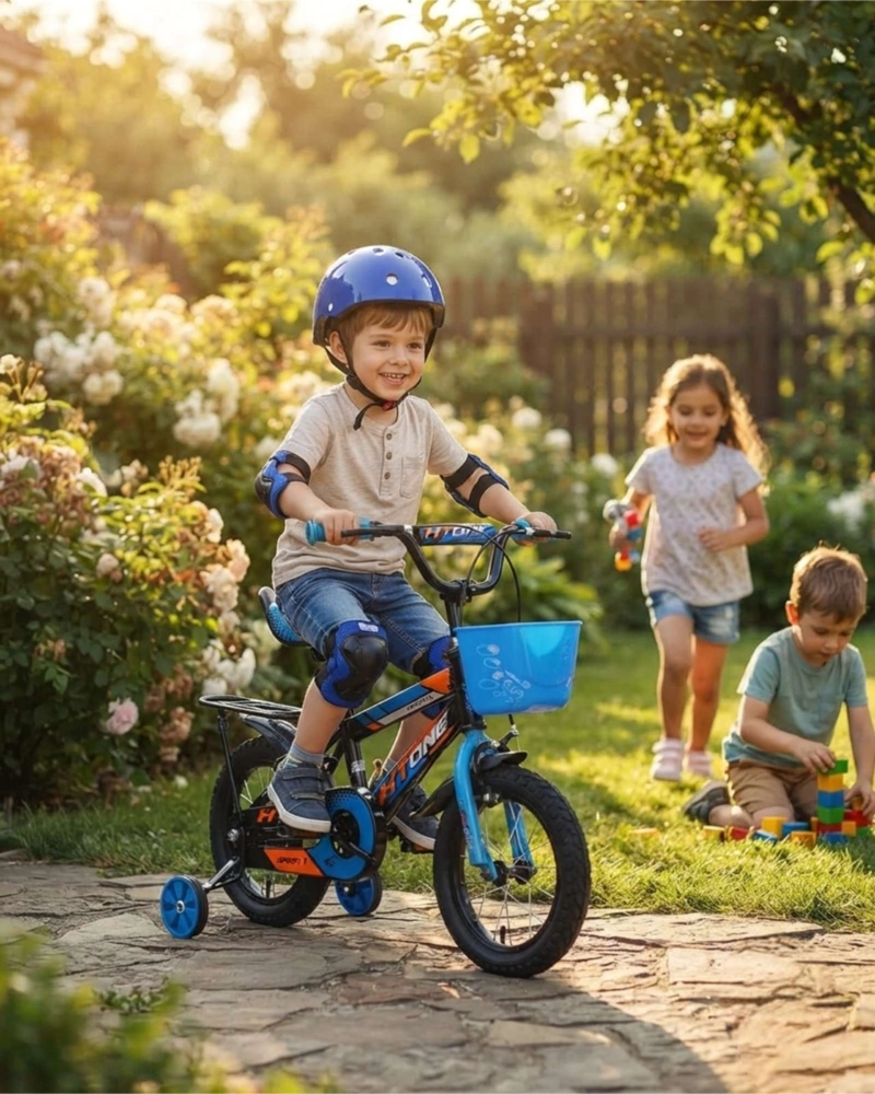 BICICLETA PARA NIÑOS ARO 12 CON KIT DE PROTECCION Y CASCO - 4