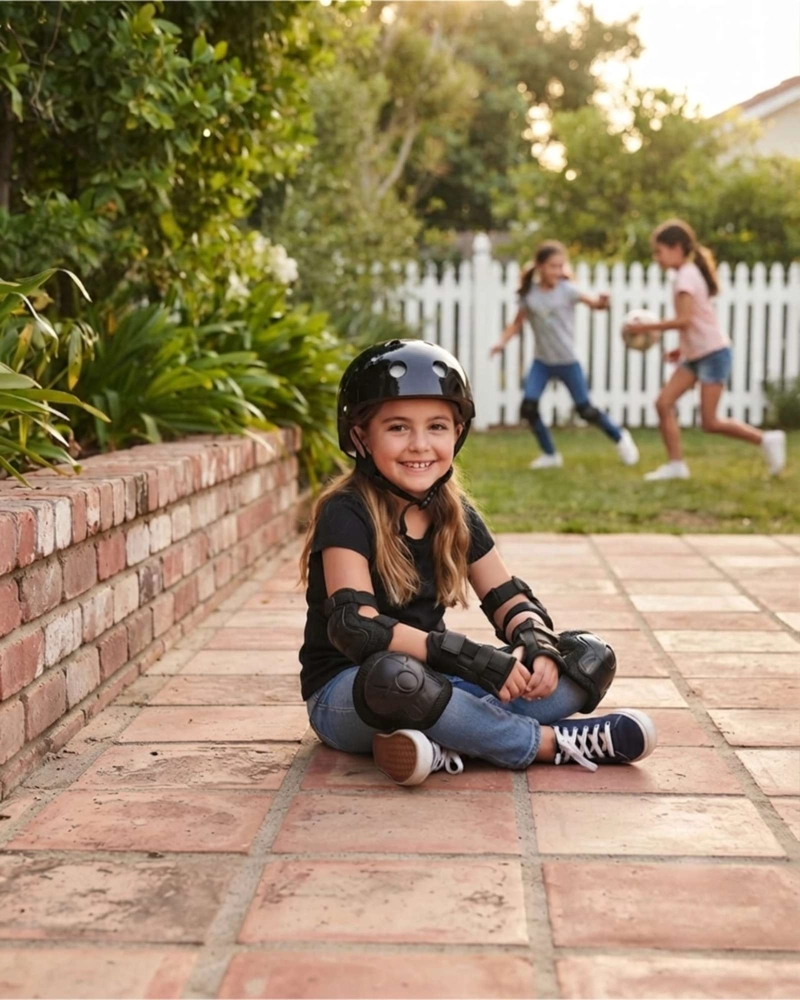 KIT DE PROTECCION INFANTIL CASCO RODILLERAS CODERAS Y MUNIQUERAS - 5