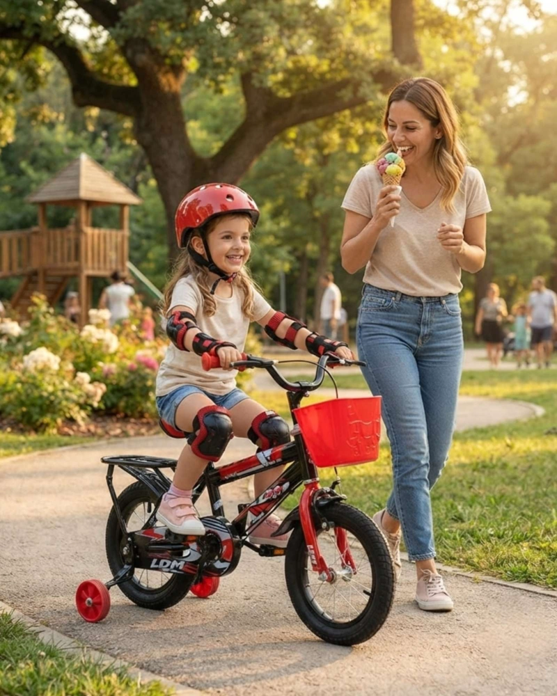 BICICLETA PARA NIÑOS ARO 14 CON KIT DE PROTECCION Y CASCO - 2