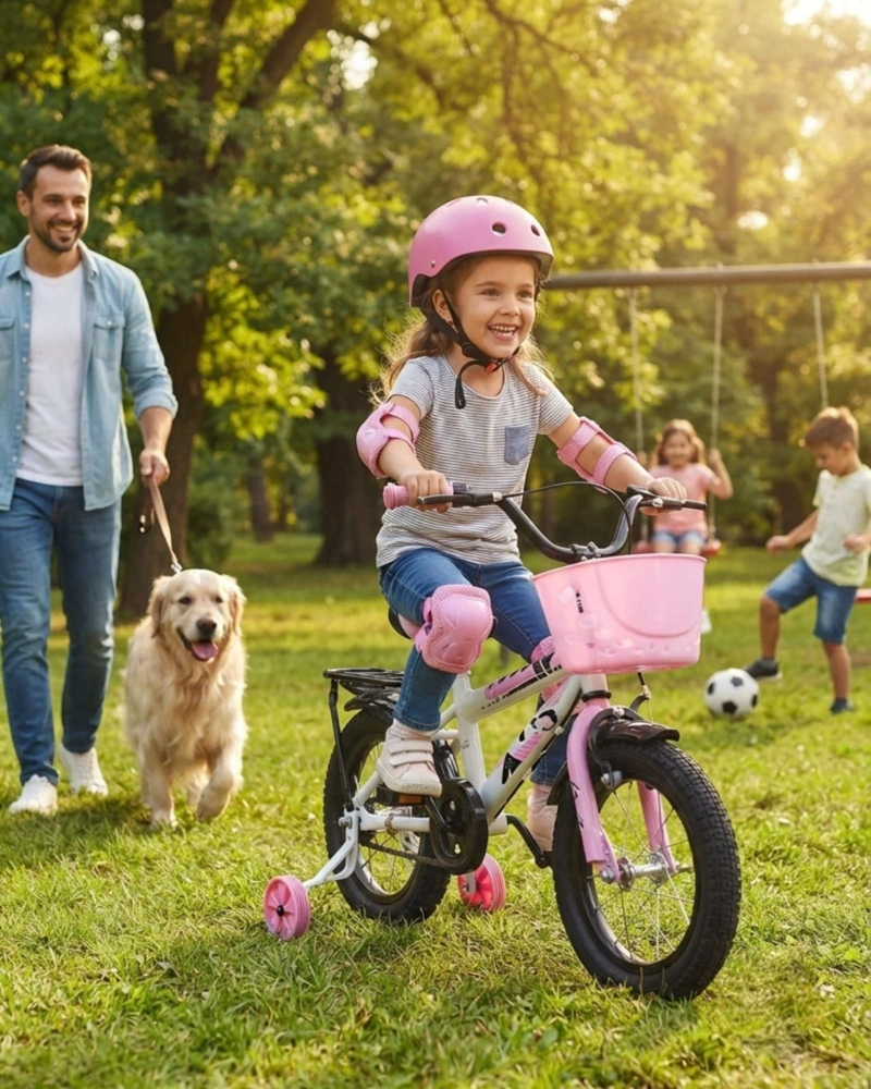 BICICLETA PARA NIÑOS ARO 12 CON KIT DE PROTECCION Y CASCO - 3