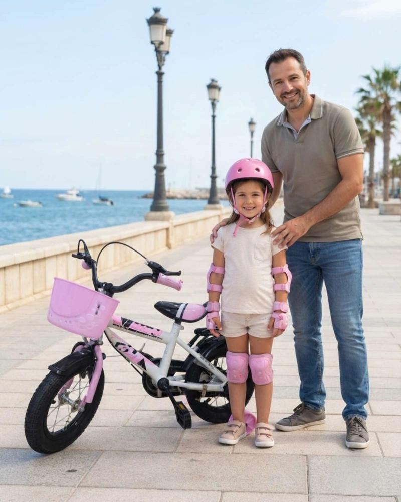 BICICLETA PARA NIÑOS ARO 12 CON KIT DE PROTECCION Y CASCO - 5
