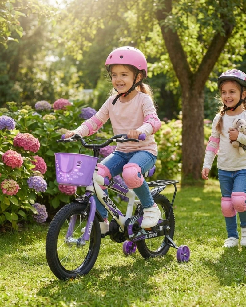 BICICLETA PARA NIÑOS ARO 14 CON KIT DE PROTECCION Y CASCO - 1